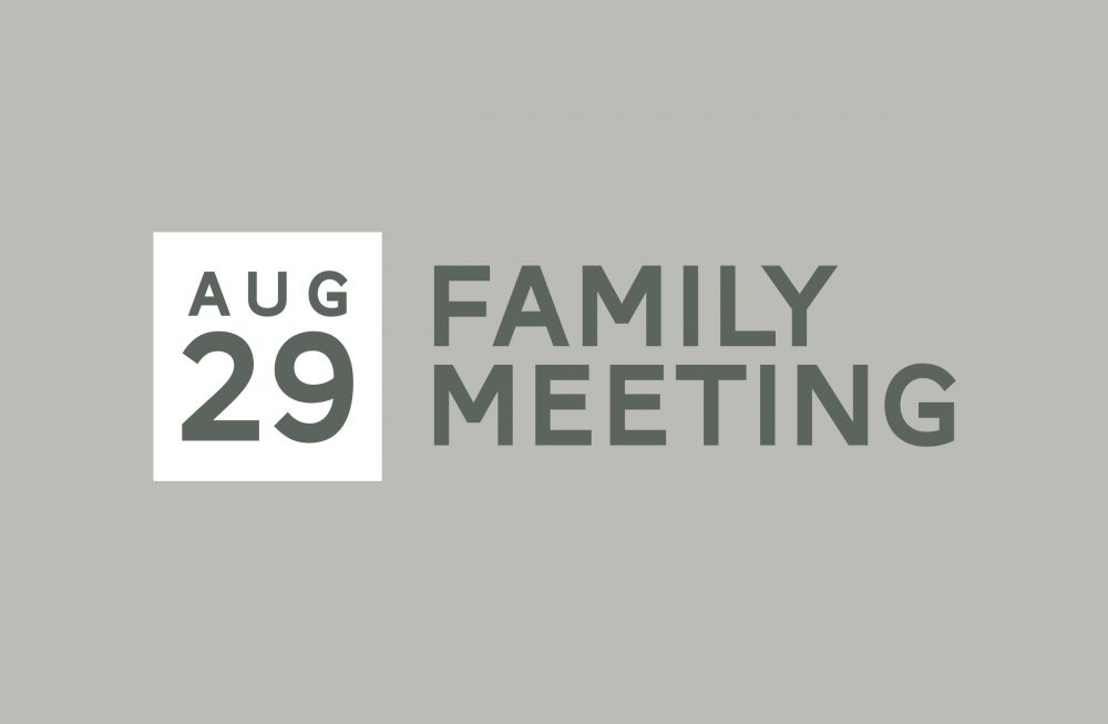 Family Meeting - August 29, 2018 Image